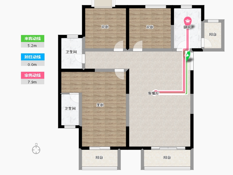 江苏省-镇江市-香江·香悦里-125.60-户型库-动静线