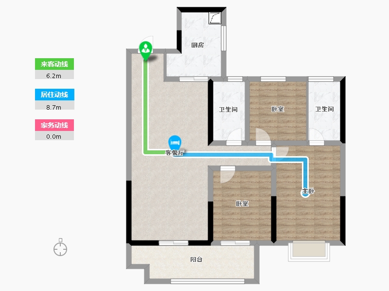 山西省-晋城市-瑞麒·祥瑞新城-105.60-户型库-动静线