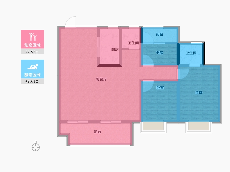 安徽省-亳州市-邦泰·政务壹号-103.21-户型库-动静分区