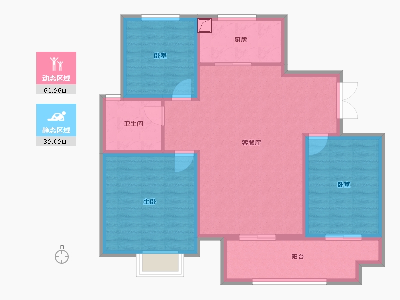 山西省-晋城市-聚德·神农华府-90.70-户型库-动静分区