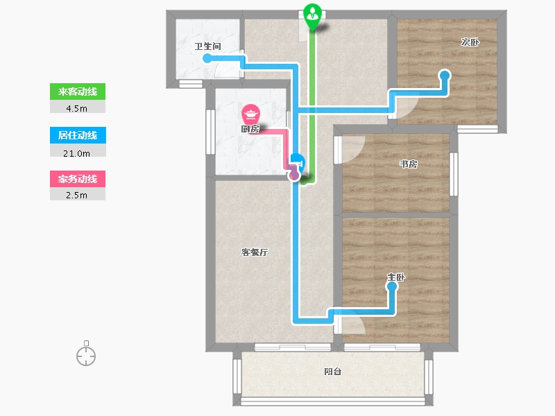 河南省-洛阳市-建业府-72.14-户型库-动静线