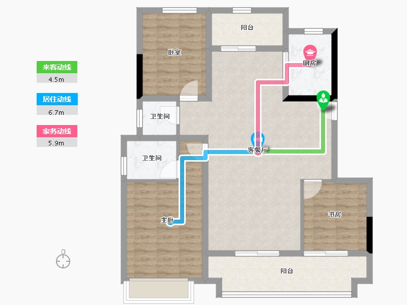 安徽省-亳州市-中奥·天悦府-99.00-户型库-动静线