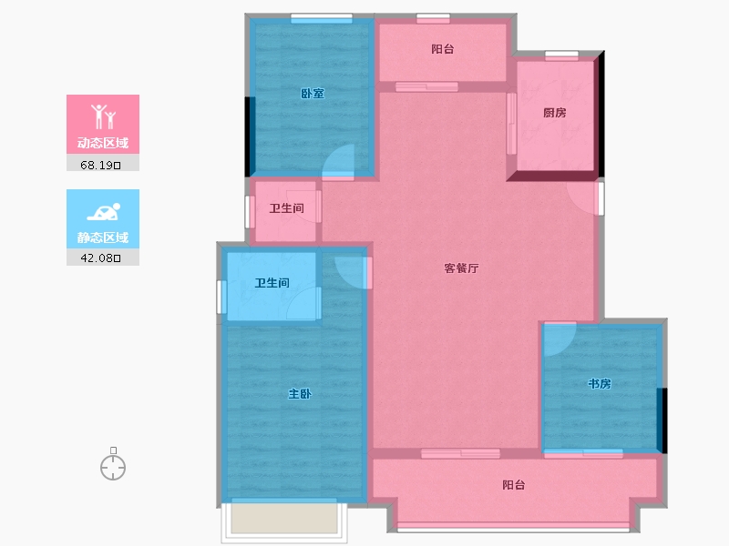 安徽省-亳州市-中奥·天悦府-99.00-户型库-动静分区