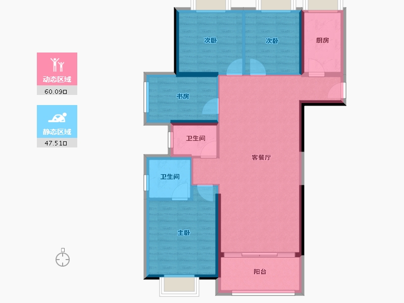 福建省-龙岩市-美伦·生态城-97.00-户型库-动静分区