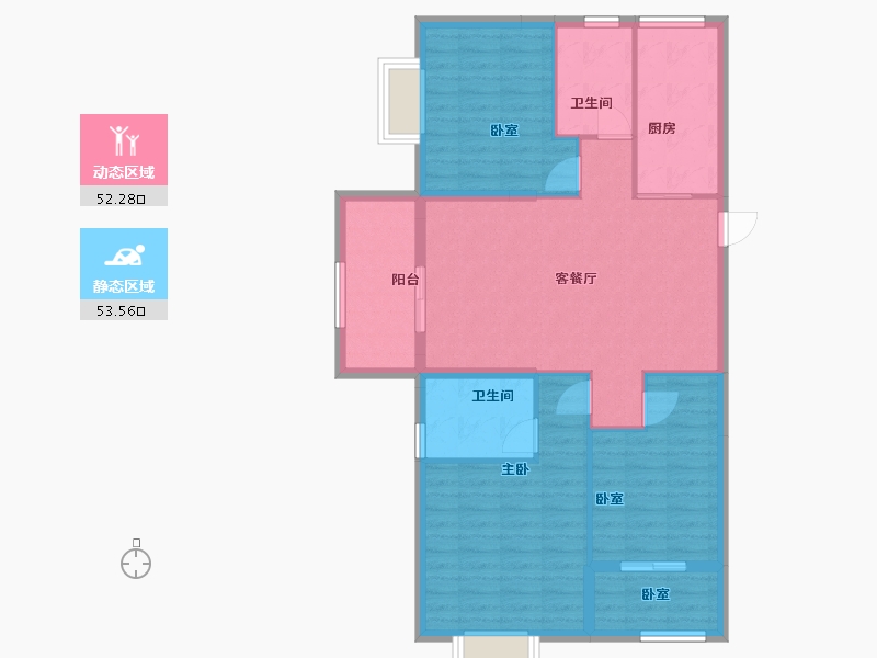 江苏省-镇江市-句容恒大云湖上郡-96.00-户型库-动静分区