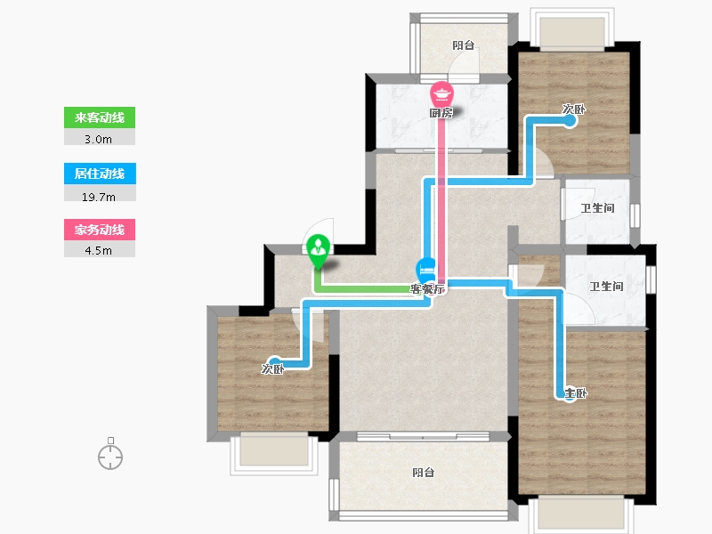 四川省-成都市-蓝光雍锦堰府-84.48-户型库-动静线