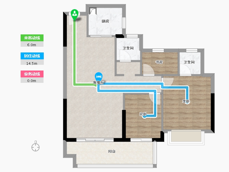 福建省-漳州市-翰盛湖滨御景-78.39-户型库-动静线