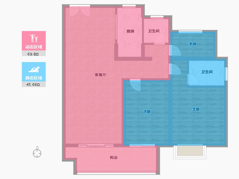 江苏省-镇江市-保集·梧桐墅-104.00-户型库-动静分区