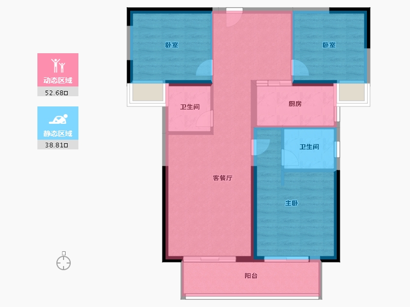 河南省-洛阳市-常绿林溪宸院-82.00-户型库-动静分区