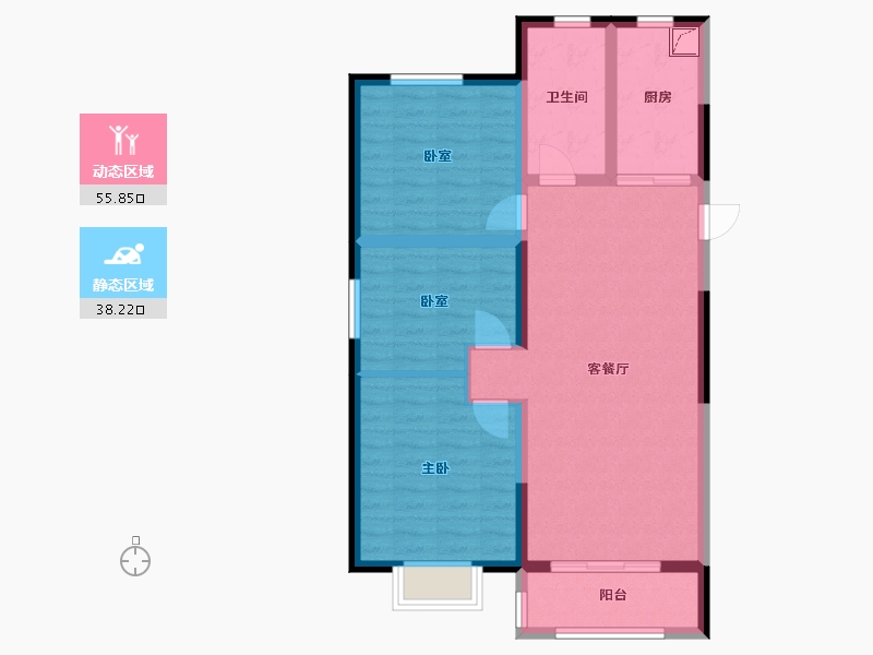 山西省-大同市-阳光云上-84.00-户型库-动静分区