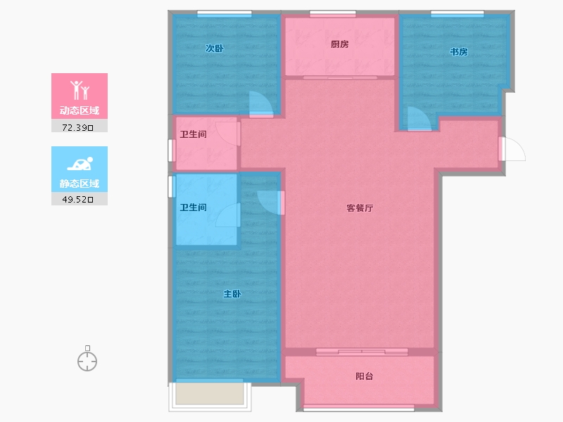 河南省-洛阳市-建业府-110.56-户型库-动静分区