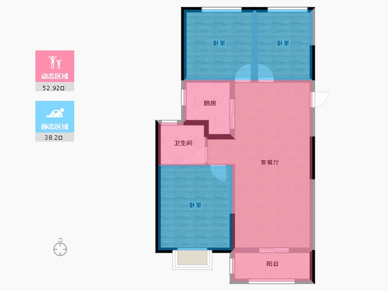 山西省-大同市-阳光云上-81.49-户型库-动静分区