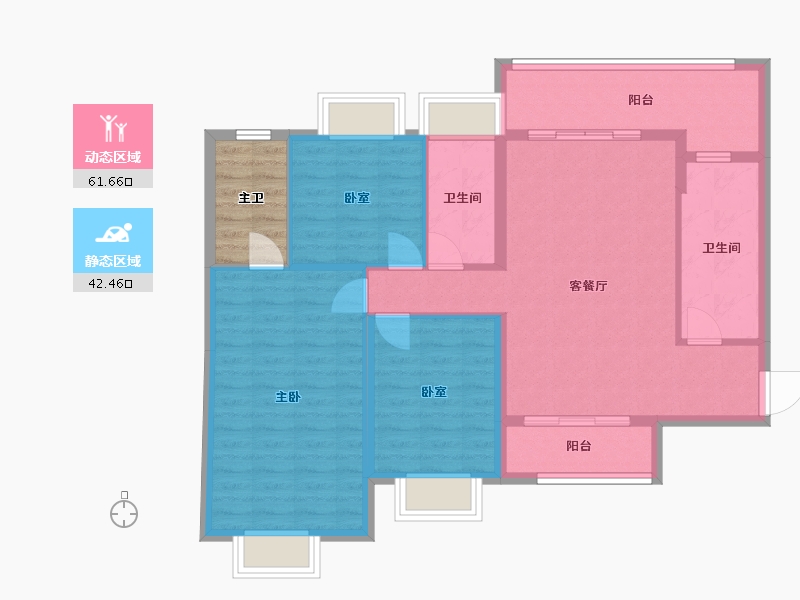 四川省-成都市-恒大未来城4期-98.62-户型库-动静分区