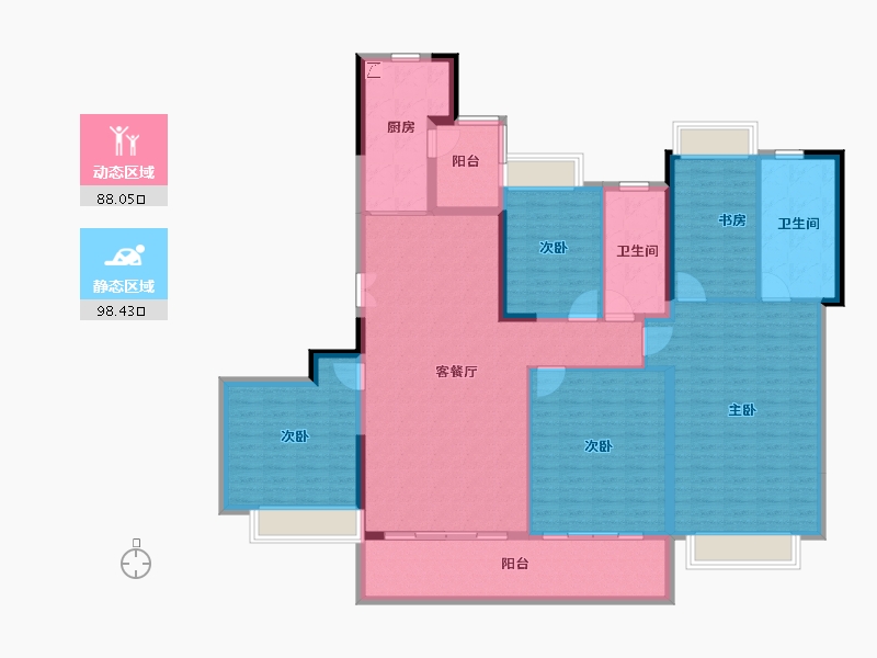 四川省-成都市-恒大林溪郡-169.58-户型库-动静分区