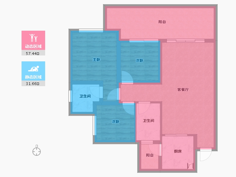 四川省-宜宾市-中驰岷江首府-78.91-户型库-动静分区