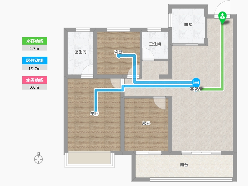 江苏省-镇江市-中南银城樾府-93.57-户型库-动静线