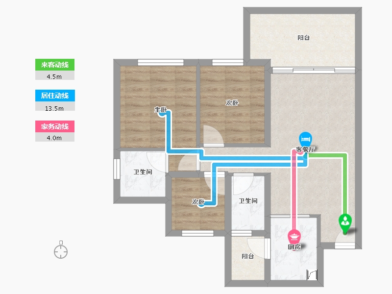 四川省-宜宾市-中驰岷江首府-65.87-户型库-动静线