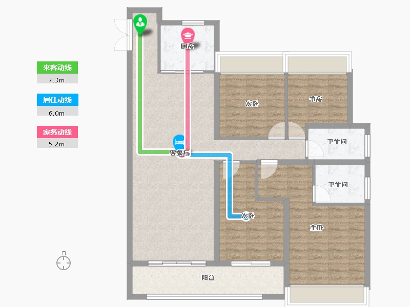 江苏省-镇江市-中南银城樾府-112.67-户型库-动静线