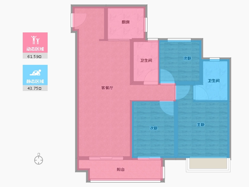 江苏省-镇江市-奥园誉峰澜樾庭-94.41-户型库-动静分区