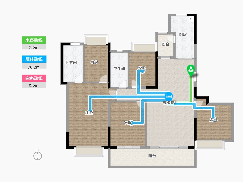 四川省-成都市-恒大林溪郡-168.46-户型库-动静线