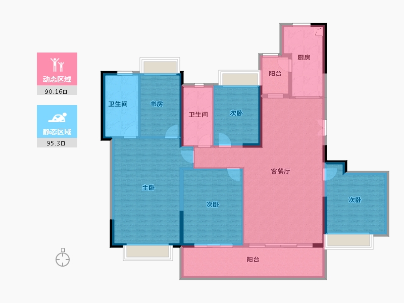 四川省-成都市-恒大林溪郡-168.46-户型库-动静分区