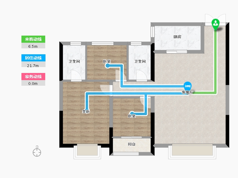 陕西省-西安市-中天新希望未来印-97.56-户型库-动静线