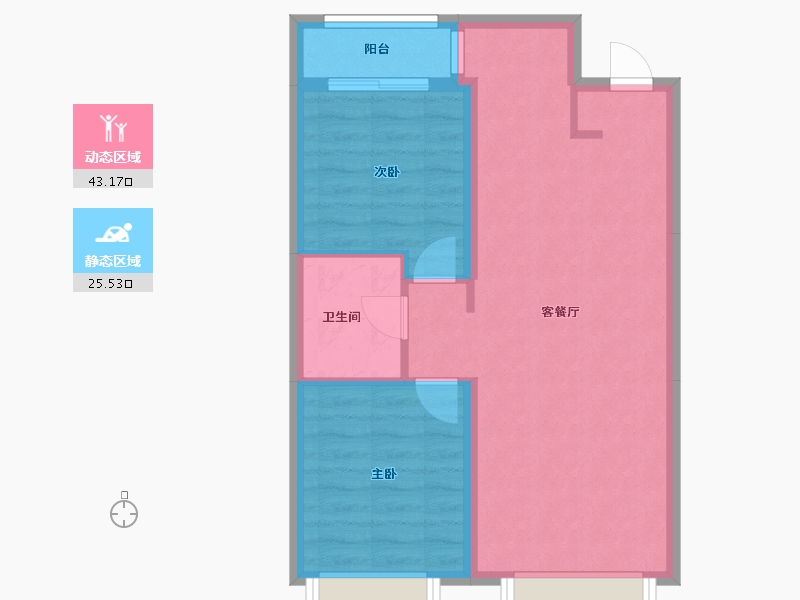 吉林省-长春市-融创大河宸院-69.00-户型库-动静分区