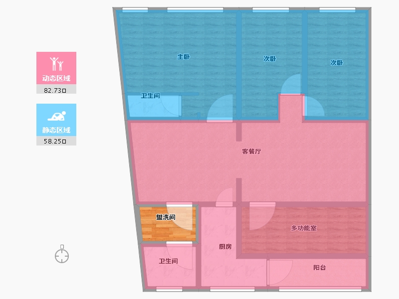 河南省-济源市-八仙街-130.00-户型库-动静分区