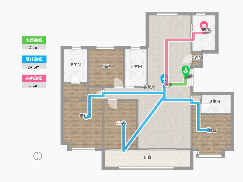 广西壮族自治区-南宁市-国宾一号-120.00-户型库-动静线