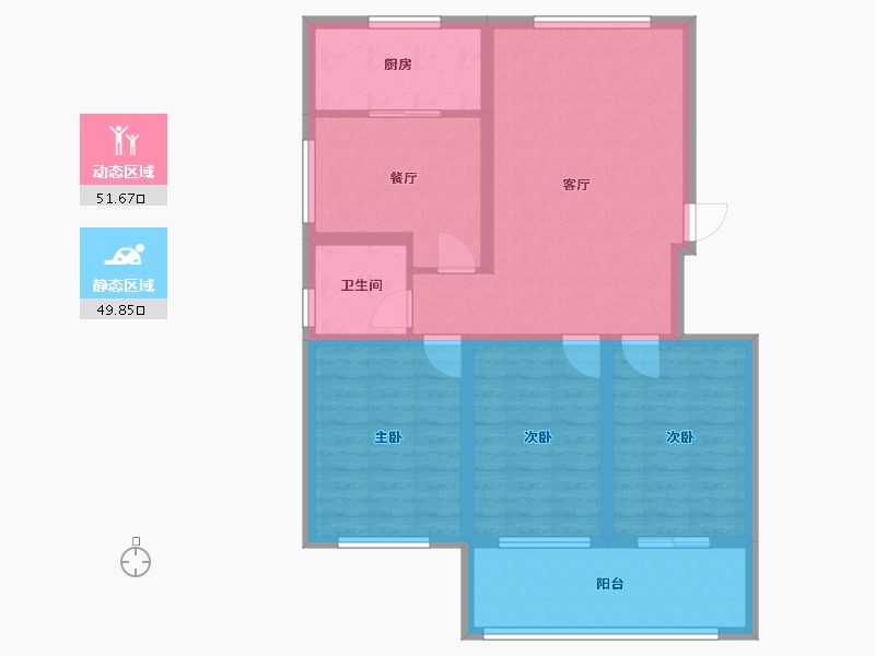 山西省-忻州市-蒙特卡罗-106.20-户型库-动静分区