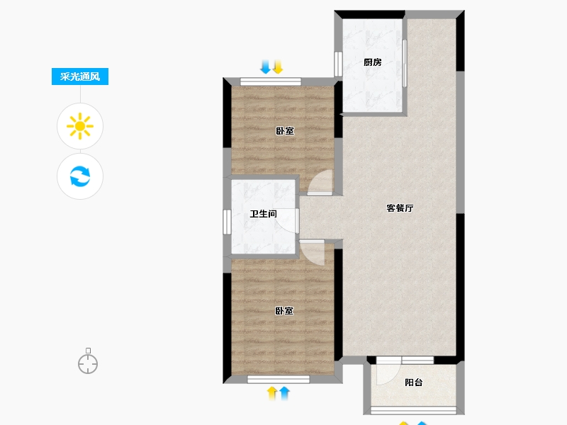 吉林省-吉林市-中海·寰宇天下-71.20-户型库-采光通风