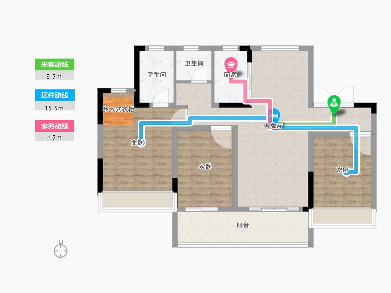 安徽省-亳州市-远大当代城-100.00-户型库-动静线