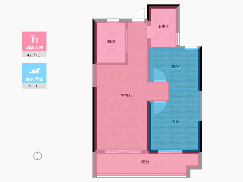 广西壮族自治区-北海市-融创海映兰屿-55.96-户型库-动静分区