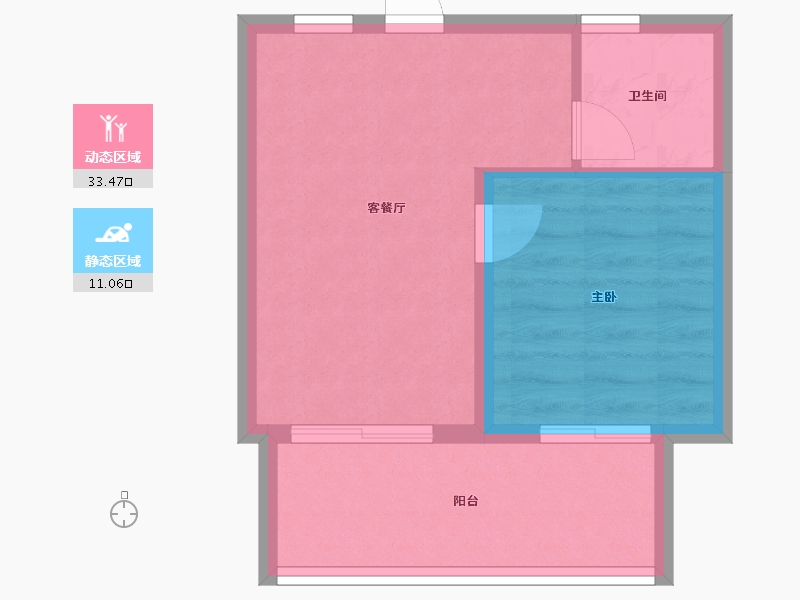 广西壮族自治区-北海市-阳光城•悦江海-40.00-户型库-动静分区