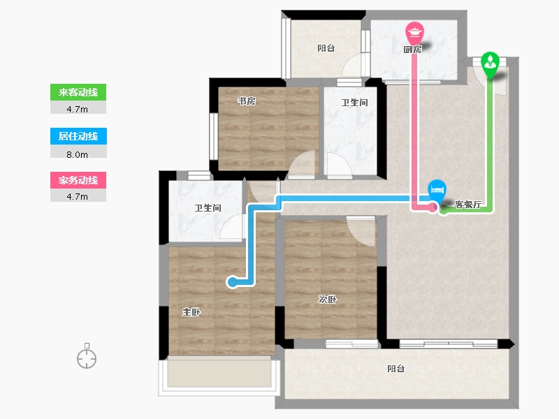 四川省-成都市-中德英伦世邦-74.39-户型库-动静线