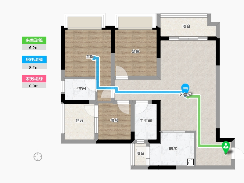 重庆-重庆市-欧街92-79.31-户型库-动静线