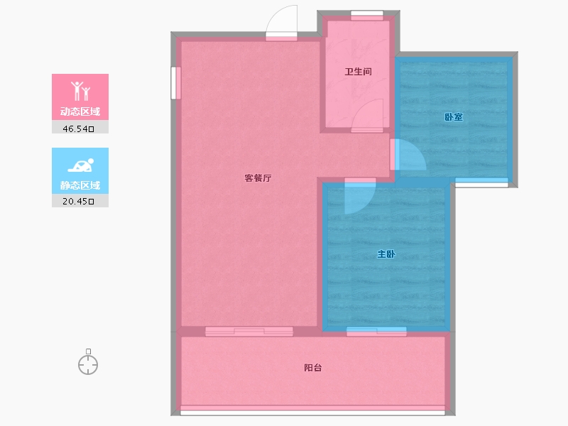 广西壮族自治区-北海市-阳光城•悦江海-60.00-户型库-动静分区