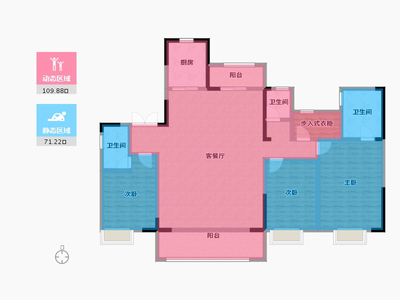 山东省-德州市-碧桂园凤凰星宸-163.01-户型库-动静分区