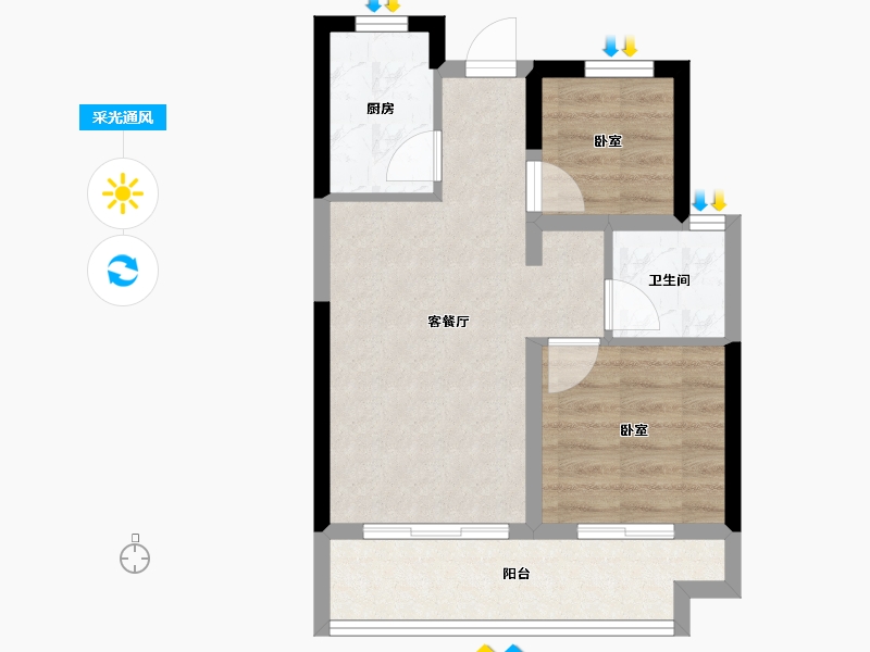 广西壮族自治区-北海市-融创海映兰屿-48.05-户型库-采光通风