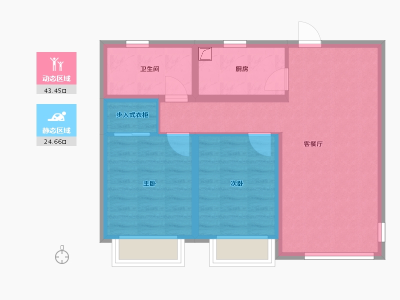 河北省-邯郸市-汇宝康城-60.04-户型库-动静分区