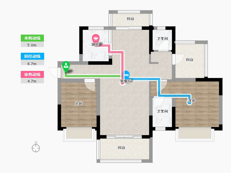 广东省-惠州市-金科颐景园-81.29-户型库-动静线