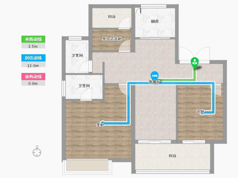 安徽省-亳州市-远大当代城-91.43-户型库-动静线