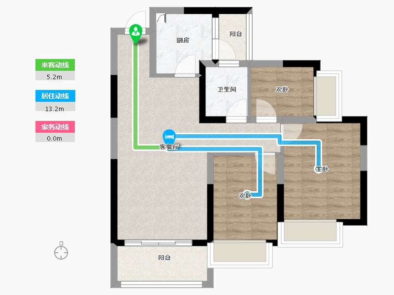 四川省-成都市-恒大林溪郡-66.07-户型库-动静线