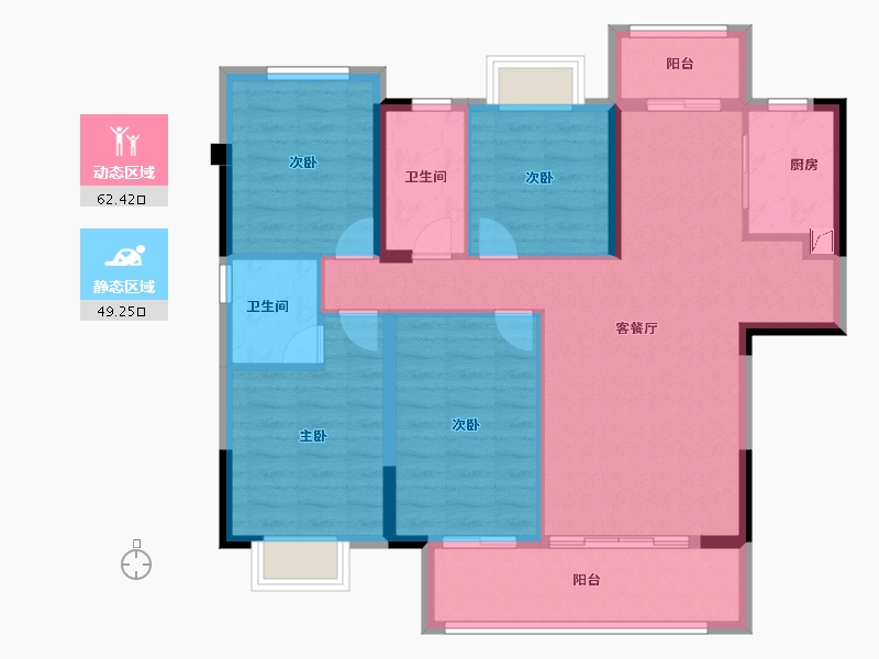 福建省-漳州市-泉舜府前上著-100.00-户型库-动静分区