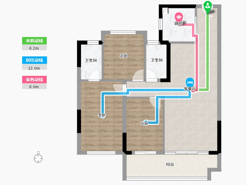 福建省-漳州市-泉舜府前上著-87.20-户型库-动静线