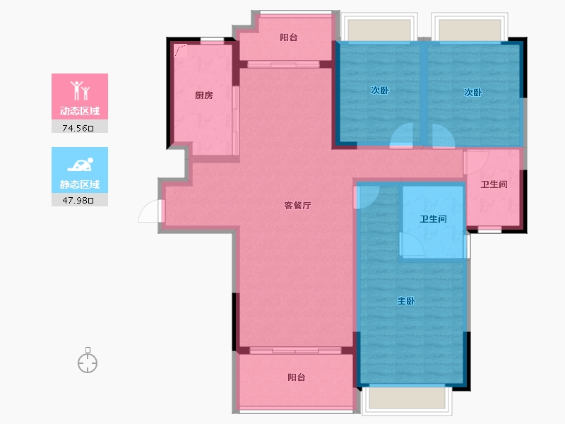 四川省-成都市-保利北新时区-109.71-户型库-动静分区