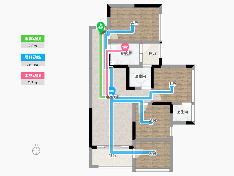 四川省-宜宾市-远达梦想N+-79.47-户型库-动静线