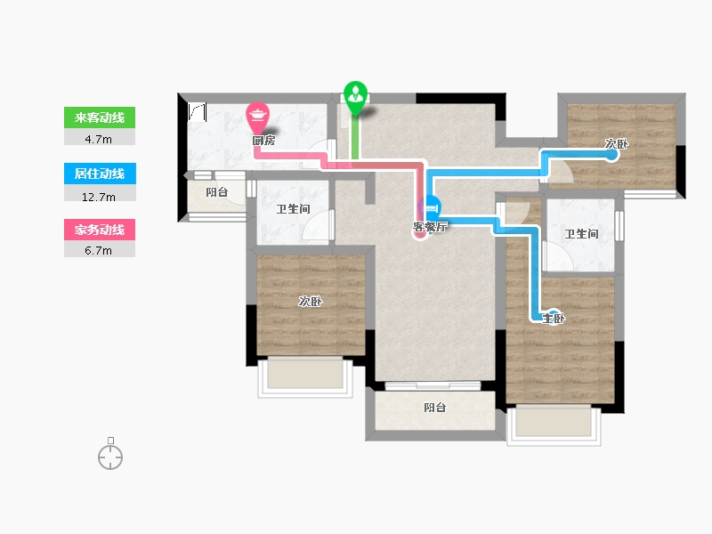 四川省-成都市-保利北新时区-73.10-户型库-动静线