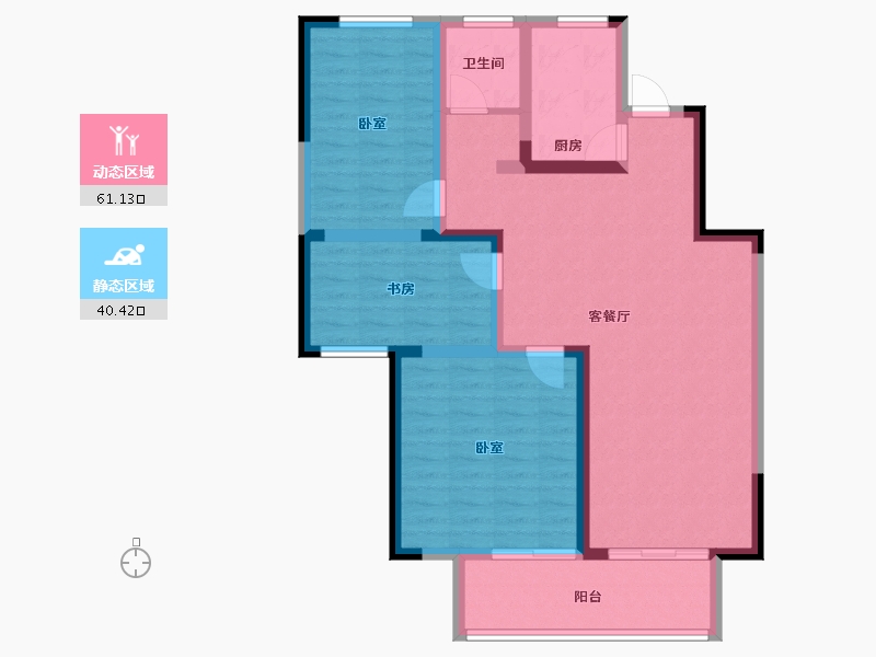 安徽省-马鞍山市-春天学府-90.65-户型库-动静分区