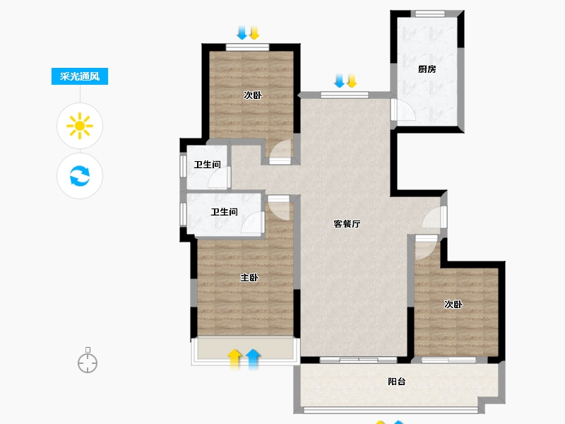 河南省-南阳市-山水宜城-138.00-户型库-采光通风